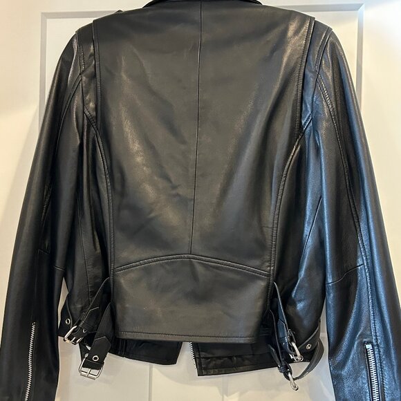WALTER BAKER BLACK LEATHER JACKET SIZE LG - Picture 3 of 3